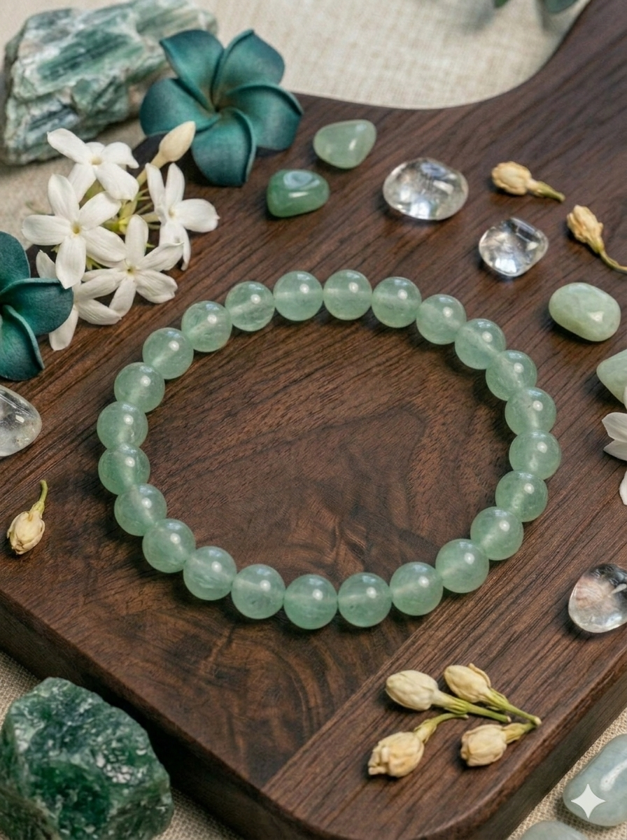 Bracelet Aventurine Verte - 6 mm - Chance & Sérénité