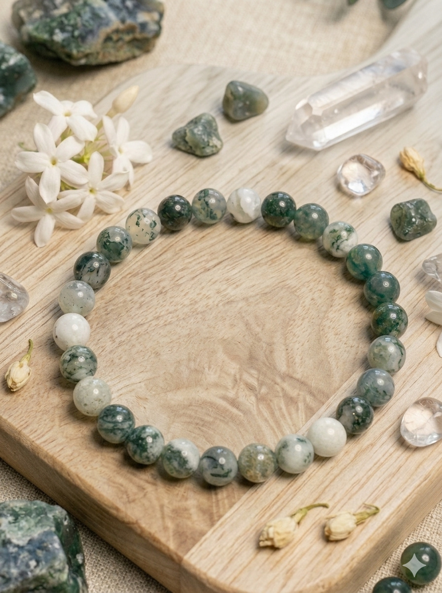 Bracelet Agate Arbre - 6 mm - Stabilité & Harmonie