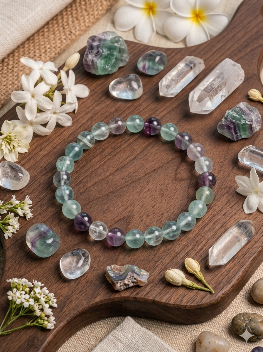 Bracelet Fluorite - 6 mm - Clarté & Harmonie