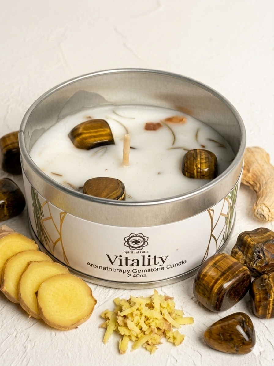 Bougie Vitalité - Gingembre et Oeil de tigre - 70 g